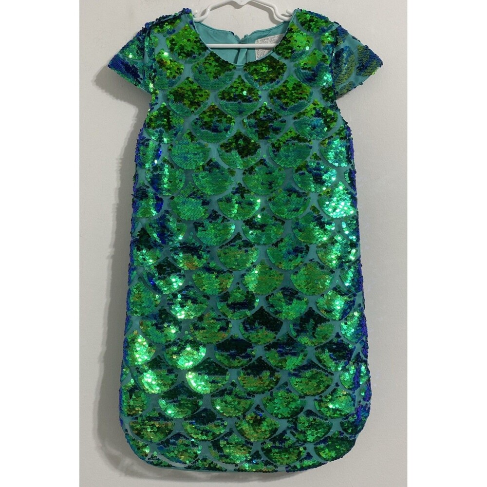 Disney Store Ariel Dress Girls 7 8 Iridescent Sequin Fancy Costume Princess